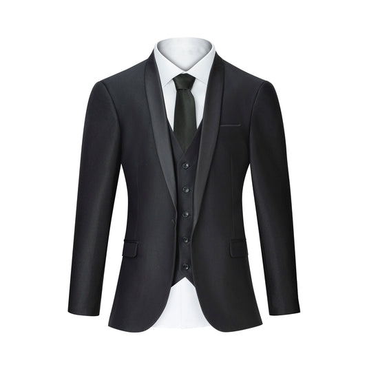 New Luxury Party Stage Men's Suit Costume Clothing Groomsmen Regular Fit Tuxedo 3 Piece Set Jacket+Trousers+Vest Blazers Pants