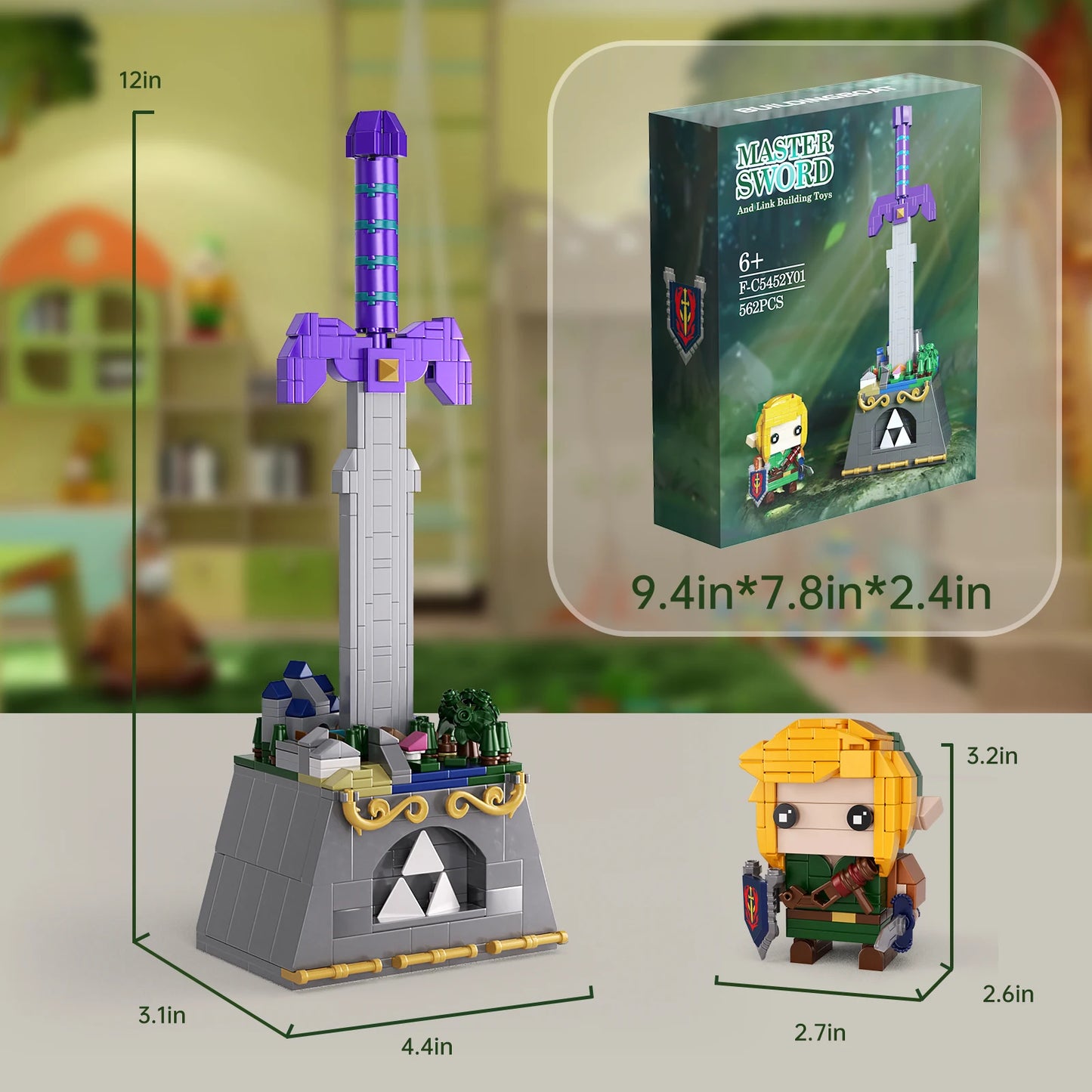 The Master Sword Building Block Set Includes a Figure and a Sword Cartoon Action Figure Brick Model Toy Game Themes Gifts