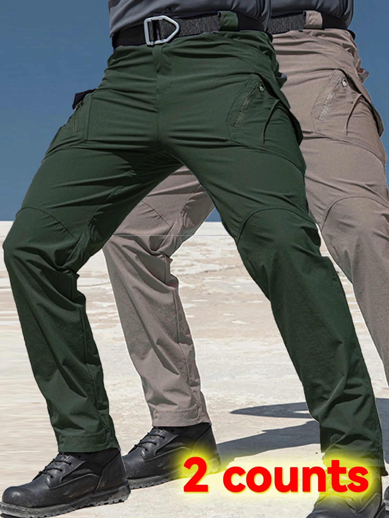 2PCS Tactical Cargo Pants Men Cotton Overalls Outdoor Work Trousers Big Size Hombre Clothing Camo Hiking Pants Multiple pockets