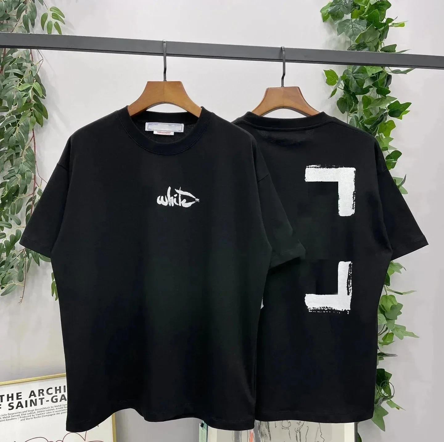 New High-end Brand Logo Print Summer Stylish Cotton Loose T-shirt Tops Crew Neck Oversize Men's Clothing Tees EU Size