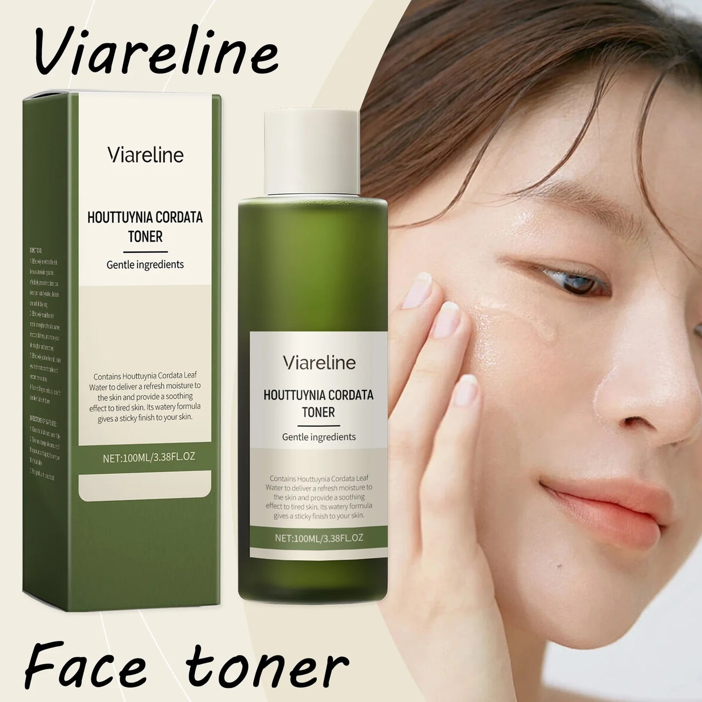 Viareline Natural Hydrating Face Toner Lasting Moisturizing Refreshing Improve Skin Texture Non-greasy Soothing Face Toner