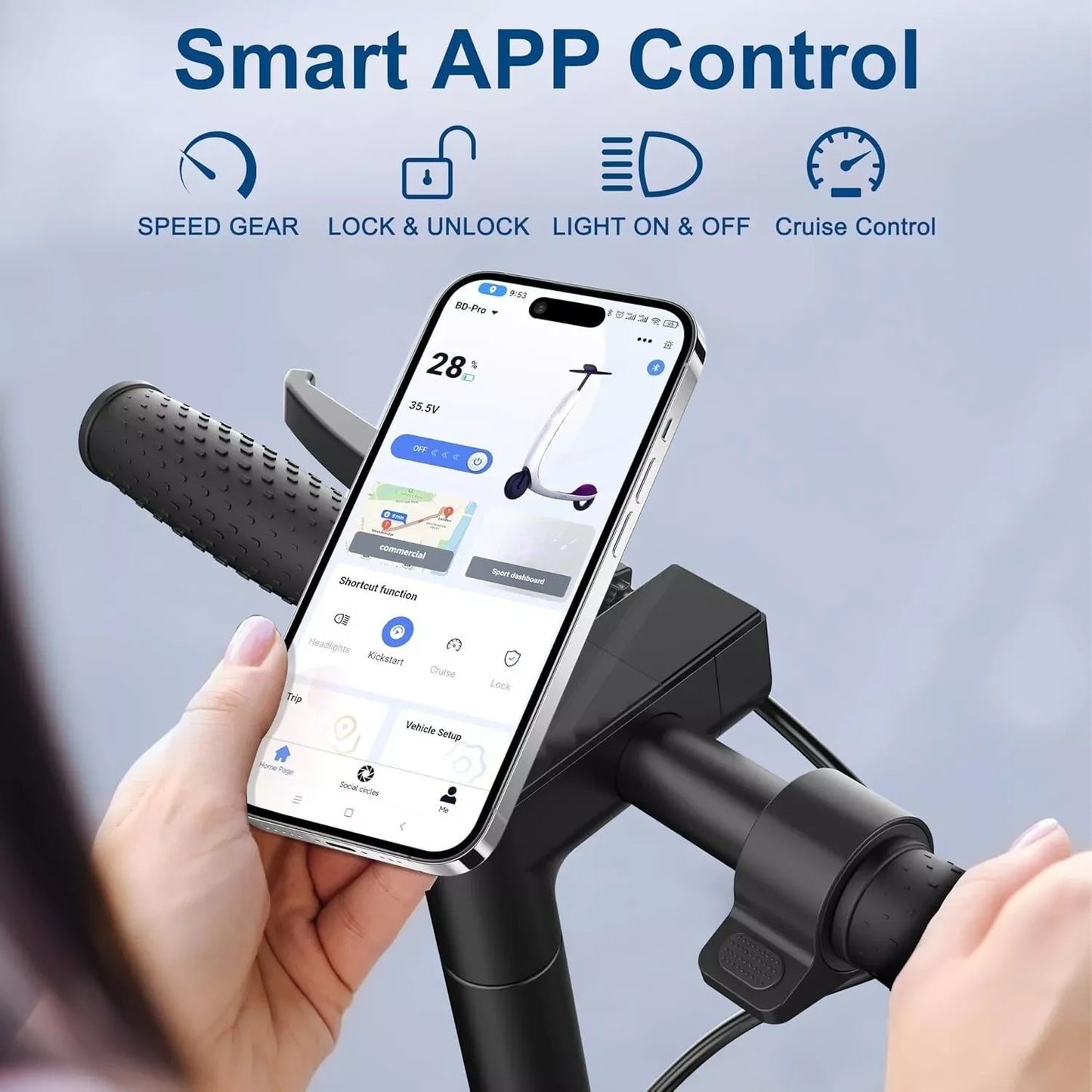 Ladped LP60 Electric Scooter 350W 25km/h Smart Control Folding Adult Scooter