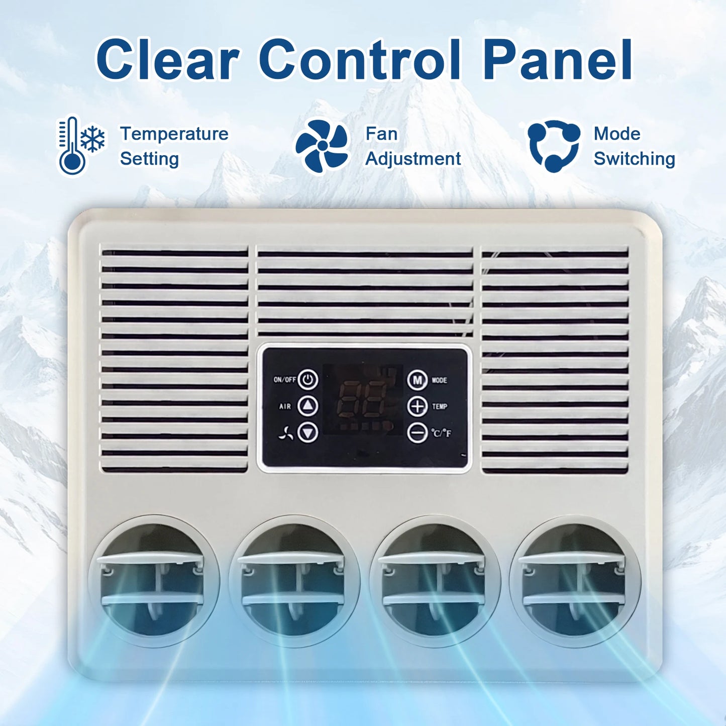 Treeligo 2025 12V RV Rooftop Air Conditioner for Truck Camper Van Motorhome