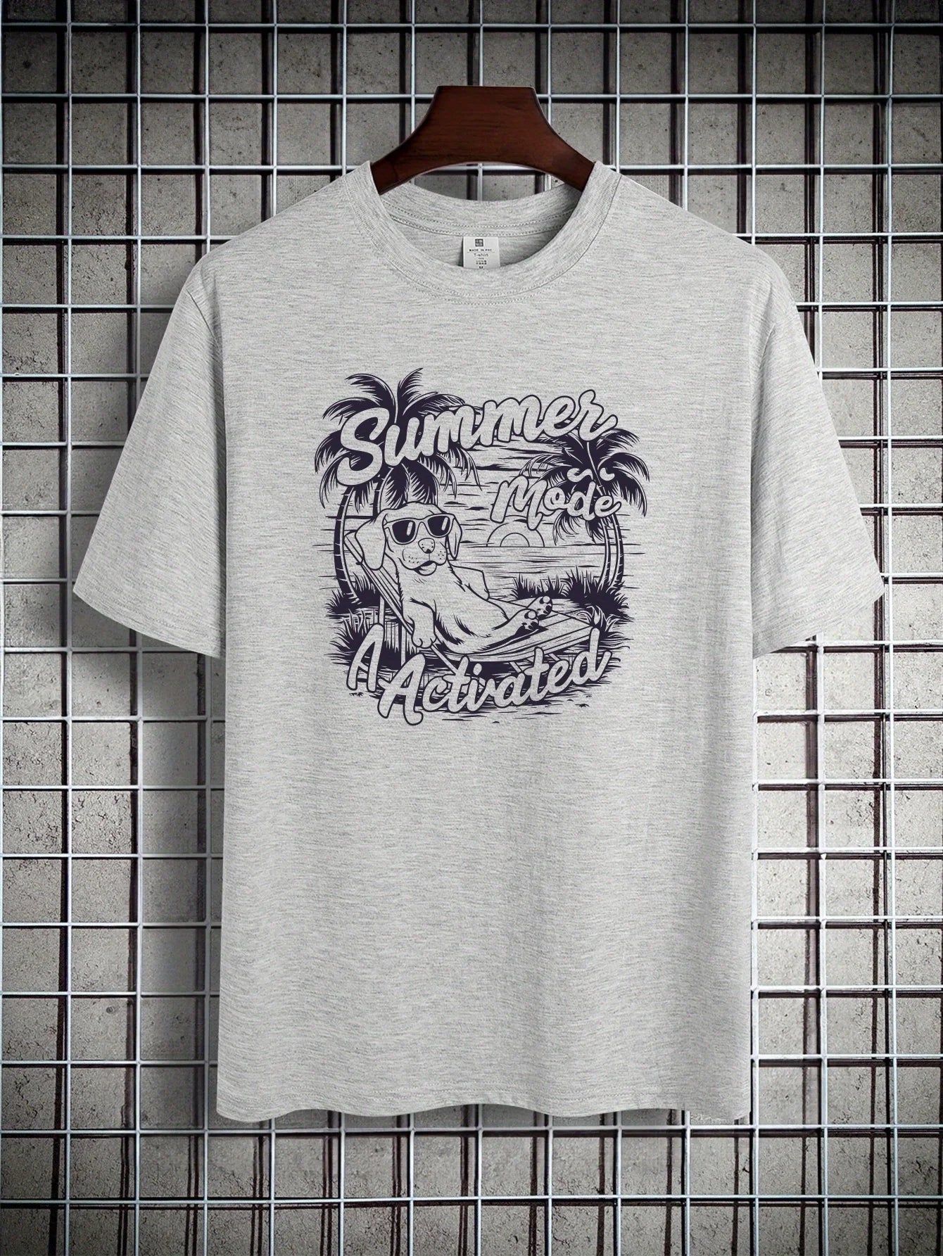 Fashion Print Cotton short-sleeved T-shirt American fashion trendy brand printed bottoming shirt for men and teenagers spring an