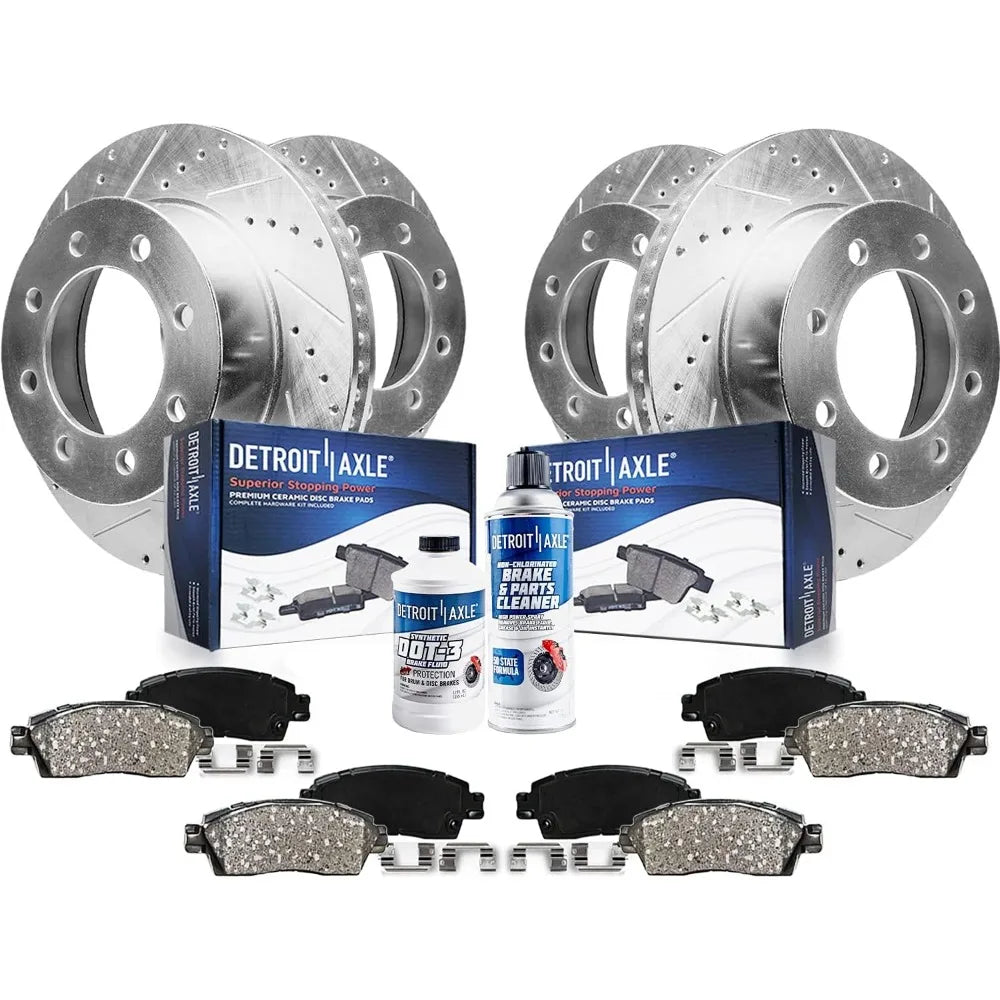 Detroit Axle Brake Kit for 03-08 Dodge Ram 2500 3500 Drilled Slotted Rotors