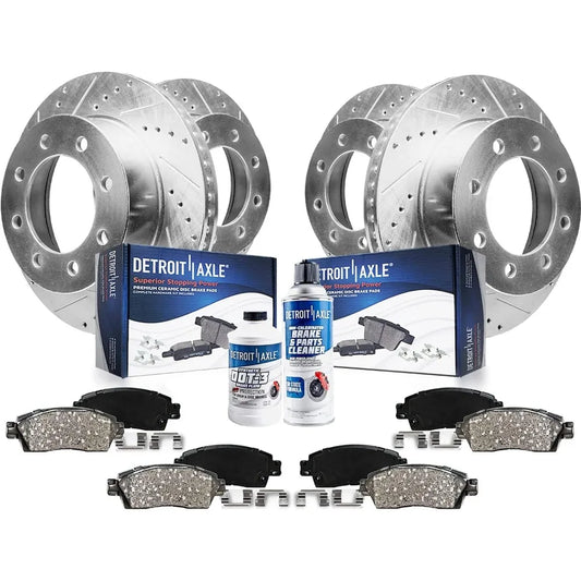 Detroit Axle Brake Kit for 03-08 Dodge Ram 2500 3500 Drilled Slotted Rotors