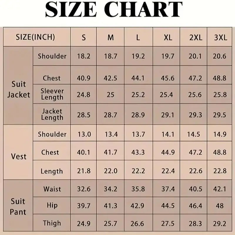New Luxury Party Stage Men's Suit Costume Clothing Groomsmen Regular Fit Tuxedo 3 Piece Set Jacket+Trousers+Vest Blazers Pants