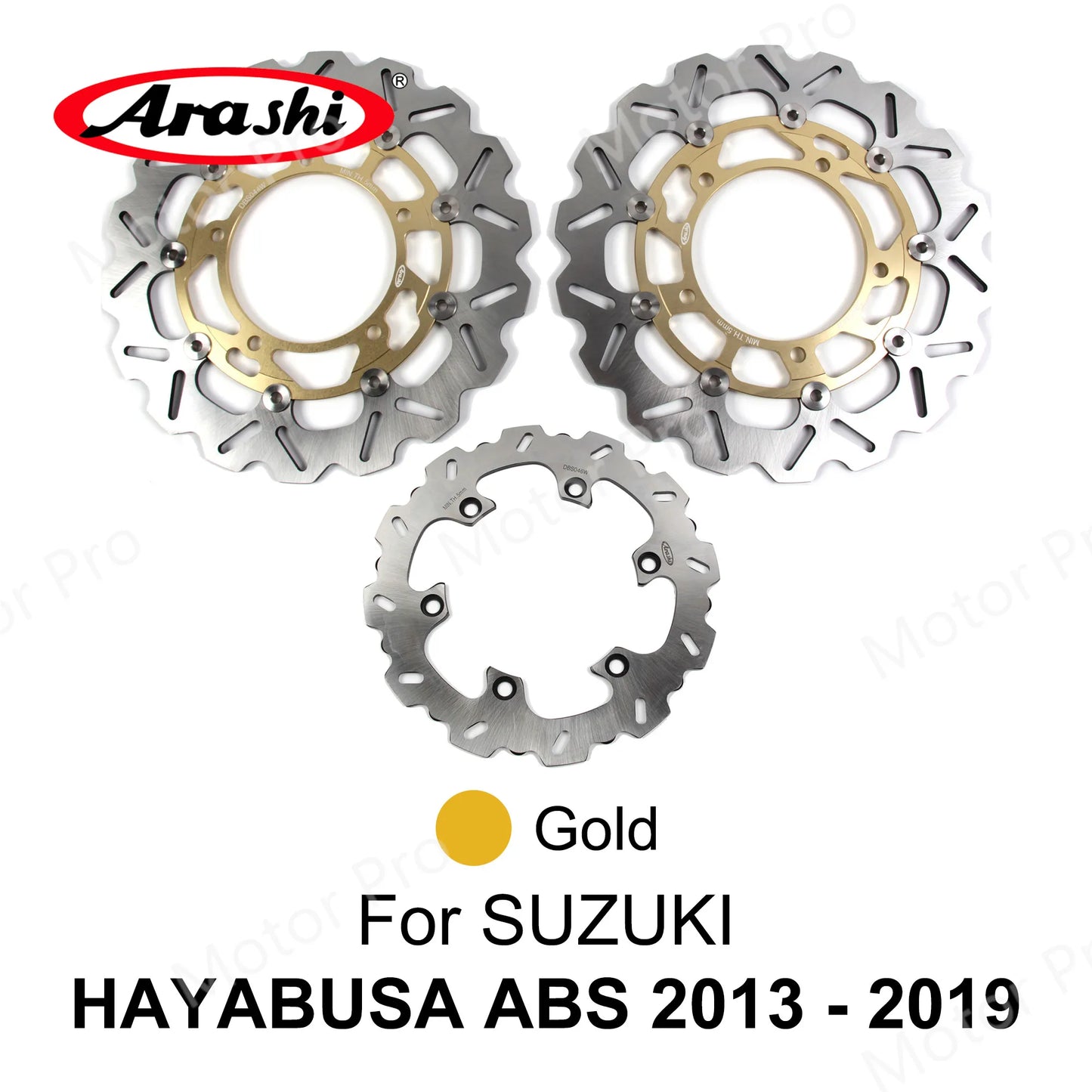 Arashi CNC Front Rear Brake Disc Rotors for Suzuki Hayabusa GSX-R 1300 1999-2019