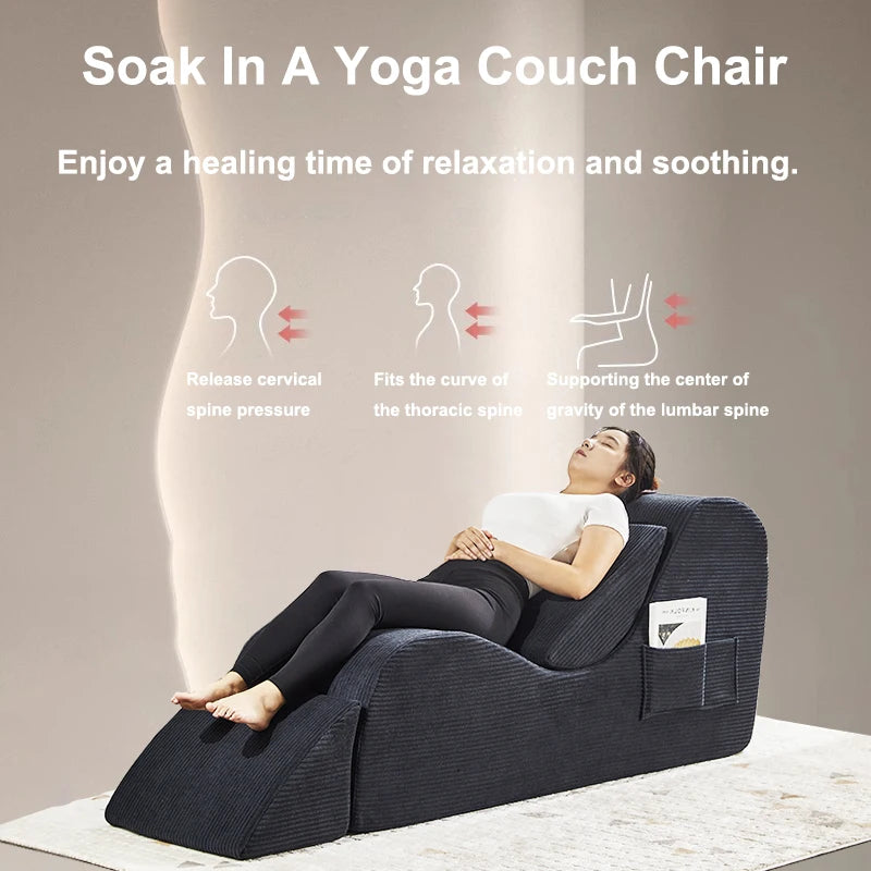 Cloud Furniture Corduroy Fabric Designer Modernity Elegant Lounge Couch Yoga Sofa Relaxing Yoga Chair for Living Room Bedroom