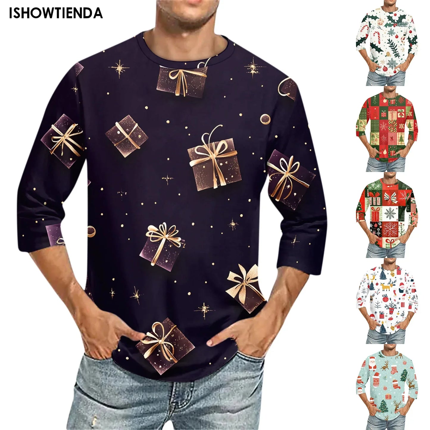 New Fashion Christmas T-shirts Men And Women Short-sleeved T-shirts Casual Santa Claus 3d Printed T-shirts Cartoon Men Clothing