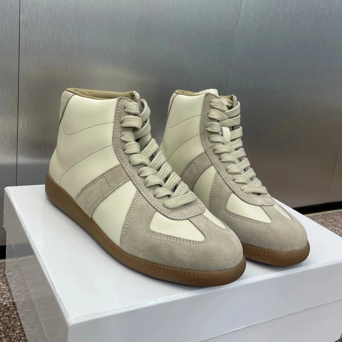 2025 Newest Breathable Mesh Color Block Platform Sneaker Casual Shoes All-Matching Lightweight Shock Absorption Running Shoes